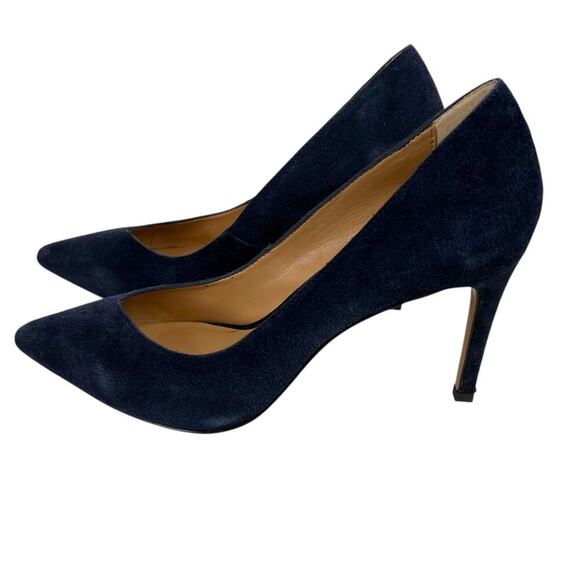 Banana Republic 3 inch Blue Suede Silettos Women's Size 5 1/2 - Picture 4 of 14